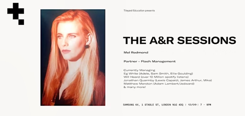 Source: https://www.eventbrite.co.uk/e/the-ar-sessions-with-mel-redmond-flash-music-management-tickets-398980791287